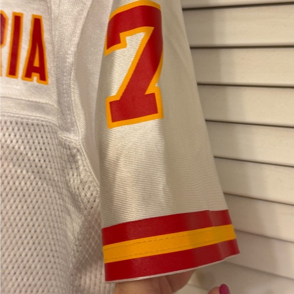 Kansas City Chiefs Candelaria #7 White and Red Women’s Sz L Jersey - Picture 9 of 11